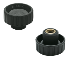 E+G BT-ESD Fluted grip knob